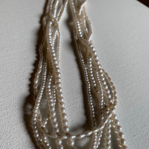 5 strand pearl style necklace MARVELLA - VINTAGE! - Picture 3 of 11